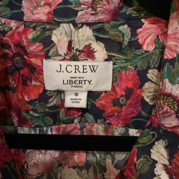 J. CREW LIBERTY BLOUSE SIZE SMALL SCALLOP DETAIL - Picture 2 of 8